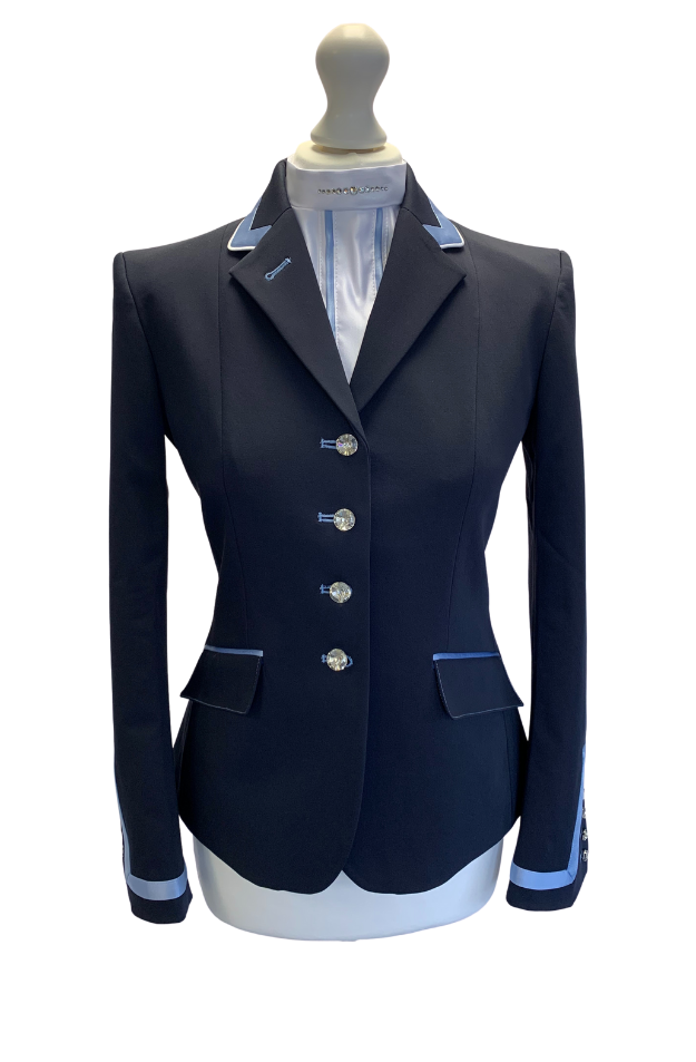 Ladies Charlotte Short Jacket, Navy & Sky Blue