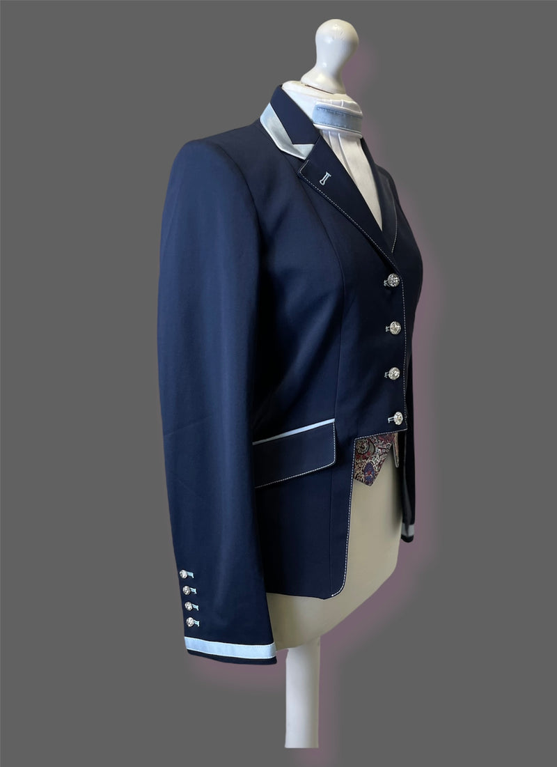 Ladies Gina Cutaway Short Jacket, Navy & Slate Detailing and Interchangeable Points