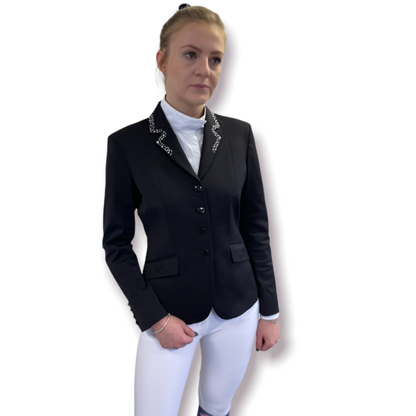 SALE - Ladies Charlotte Short Jacket with Crystal Lapels