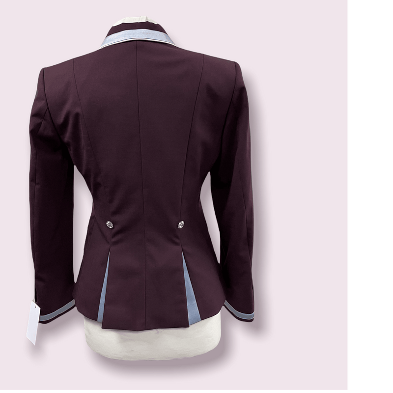 Charlotte Short Jacket Burgundy with slate blue contrast - Flying Changes