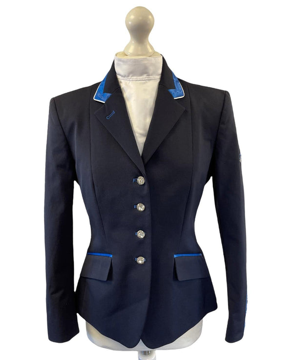 SALE - Ladies Charlotte Short Jacket, Navy, Royal Blue contrast