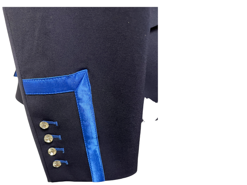 SALE - Ladies Charlotte Short Jacket, Navy, Royal Blue contrast