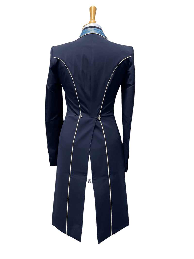 Ladies Isabell Dressage Tailcoat, Navy & Blue Gold Paisley