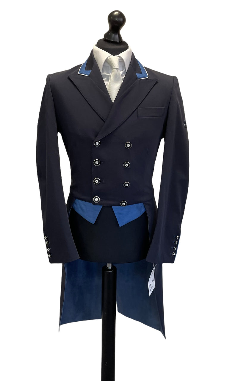 Men's Carl Dressage Tailcoat, Navy & Ocean Blue