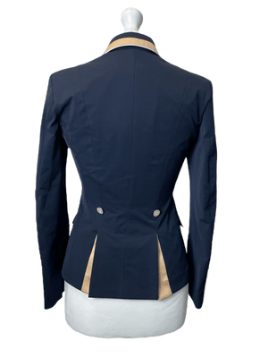 Ladies Gina Cutaway Short Jacket, Navy & Gold Detailing and Interchangeable Points - Custom measurements
