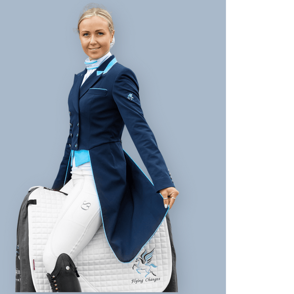 Ladies Isabell Dressage Tailcoat, Navy & Blue