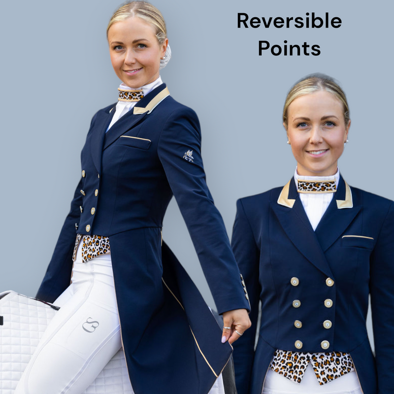 Ladies Isabell Dressage Tailcoat, Navy & Gold