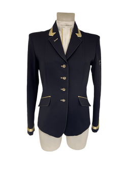 Ladies Charlotte Short Jacket, Navy & Neo Gold