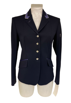 SALE Ladies Charlotte Short Jacket, Navy with purple contrast, Ladies UK size 12
