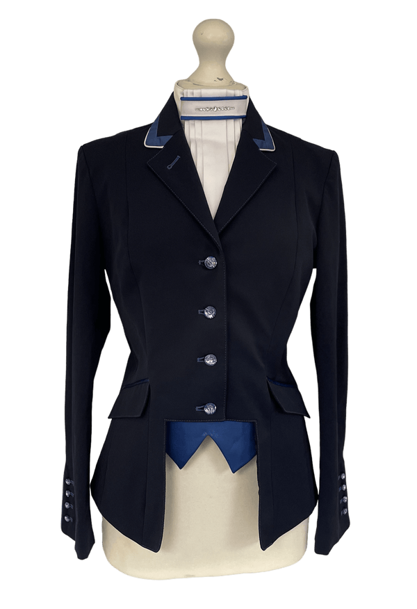 Ladies Gina,  Cutaway Short Jacket, Navy & Ocean Detailing - RTW
