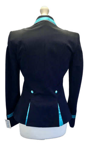 Ladies Gina Cutaway Short Jacket, Navy & Turquoise
