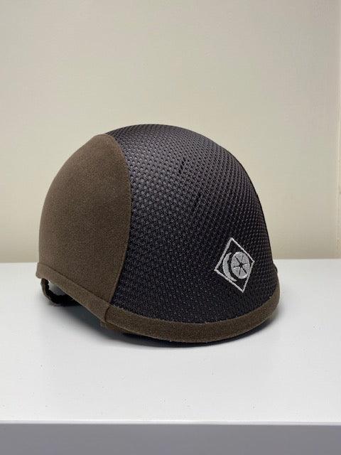 Ex Display Charles Owen Ayr8 , Brown Suede Riding Hat 57cm