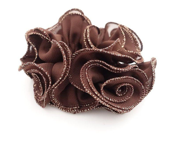 Chiffon Flower Scrunchie