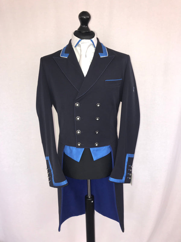 Men's Carl Dressage Tailcoat, Navy & Royal Blue