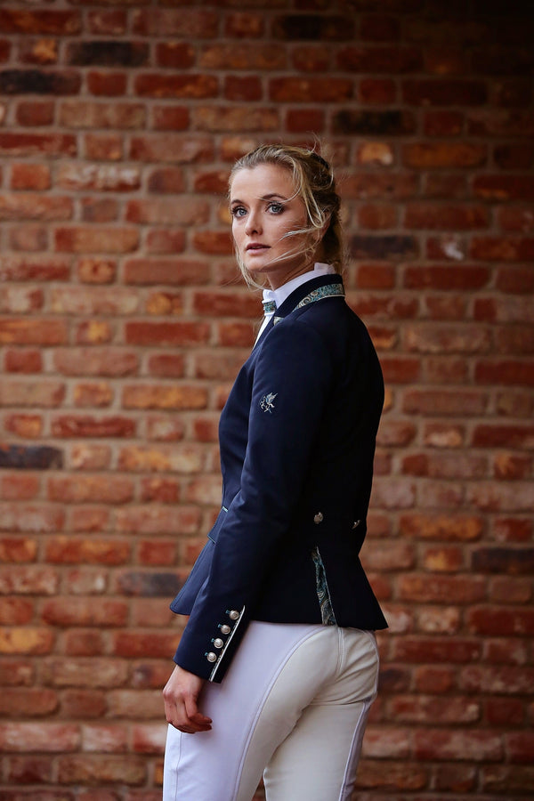 Ladies Isabell Dressage Tailcoat, Navy & Champagne – Flying Changes